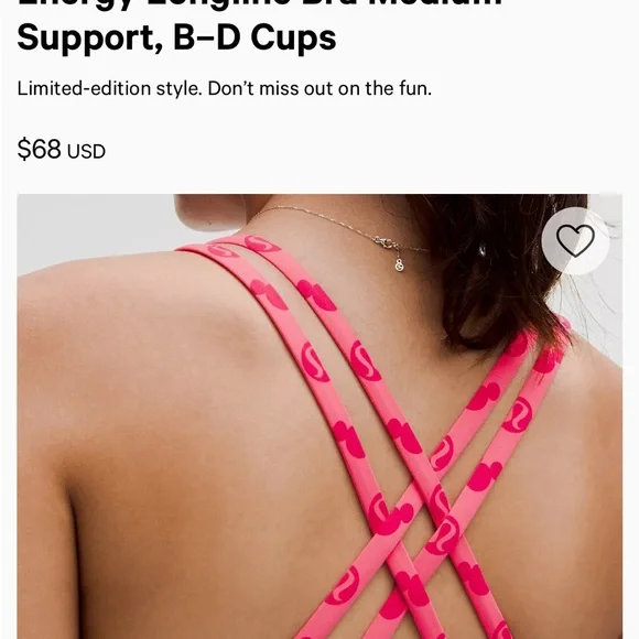 lululemon athletica x disney sports bra - size 10 - Picture 9 of 10